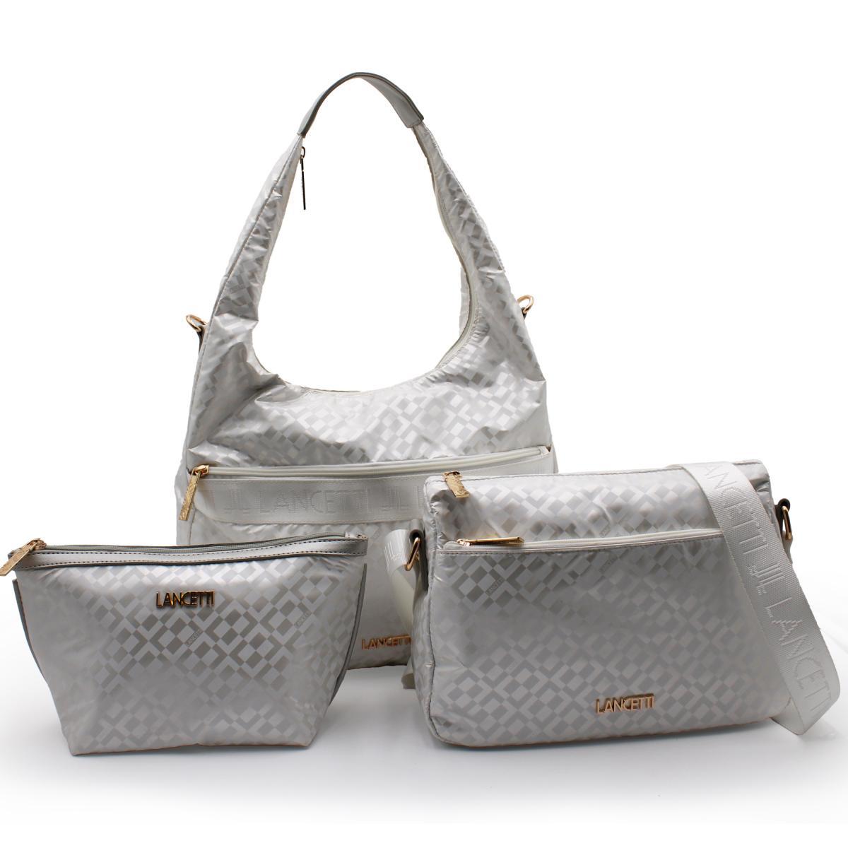 Set 3 pezzi Borsa tracolla e beauty donna Keith Lancetti