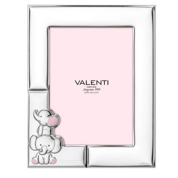 Cornice elefantini rosa 13x18 cm Valenti