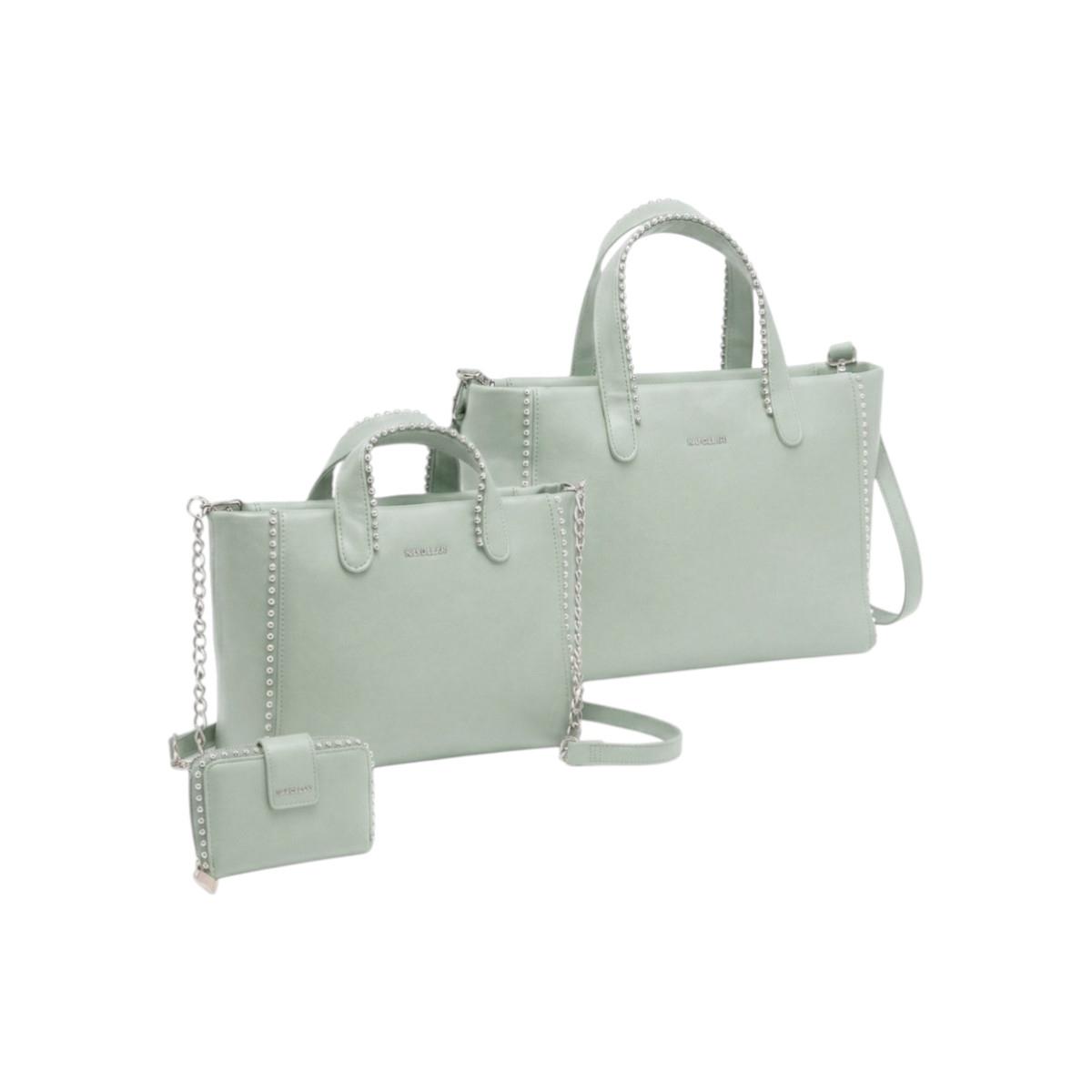 Set 3 pezzi donna, borsa, borsetta e portafoglio Naj-Oleari