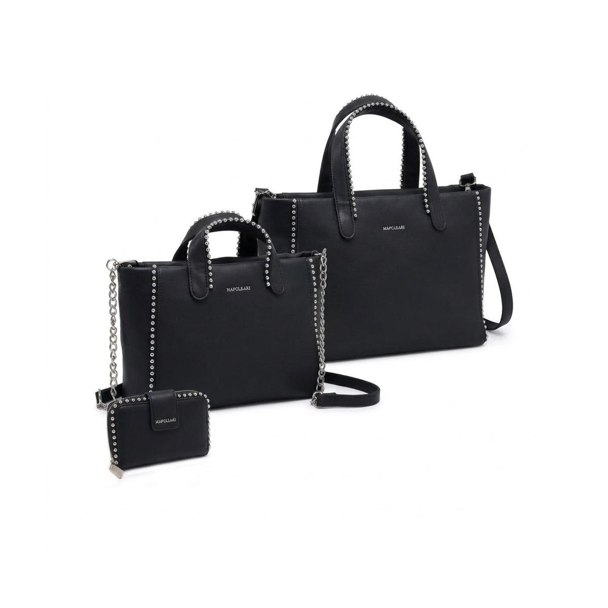 Set 3 pezzi donna, borsa, borsetta e portafoglio Naj-Oleari