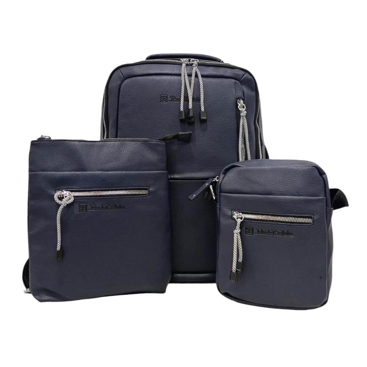 Set 3 pezzi uomo zaino e due tracolle Renato Balestra