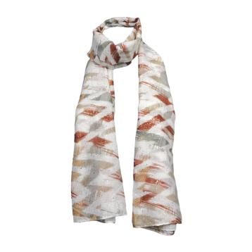 Sciarpa donna in viscosa motivo astratto e dettagli dorati Martissima by Marta Marzotto