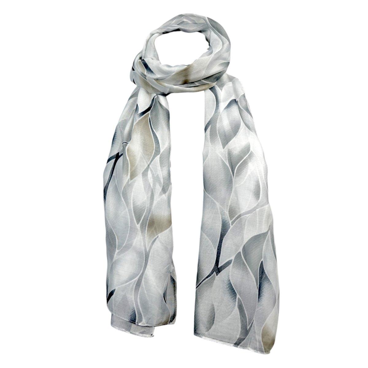 Sciarpa donna in viscosa fantasia foglie Regina Schrecker