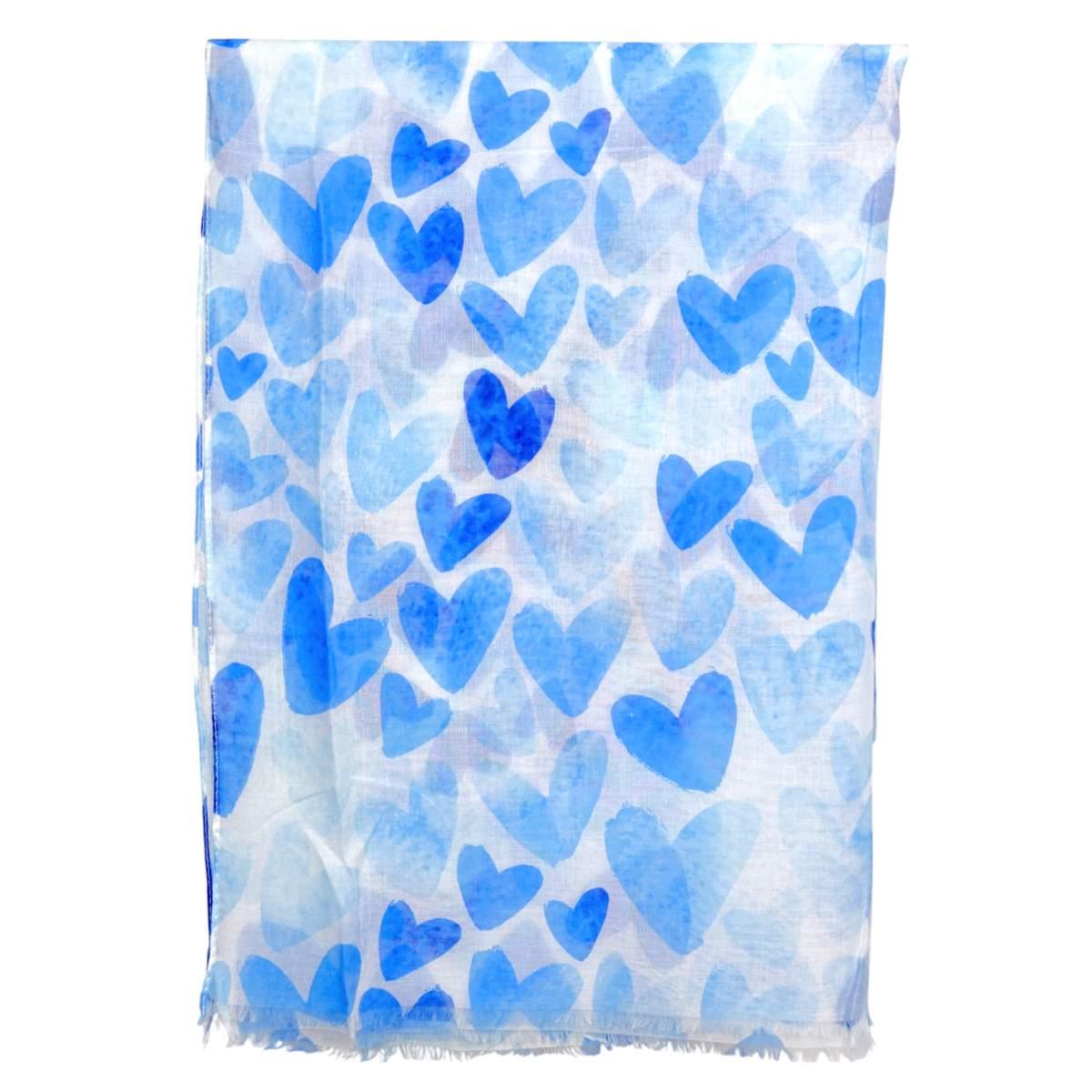 Sciarpa donna in viscosa fantasia cuori Regina Schrecker