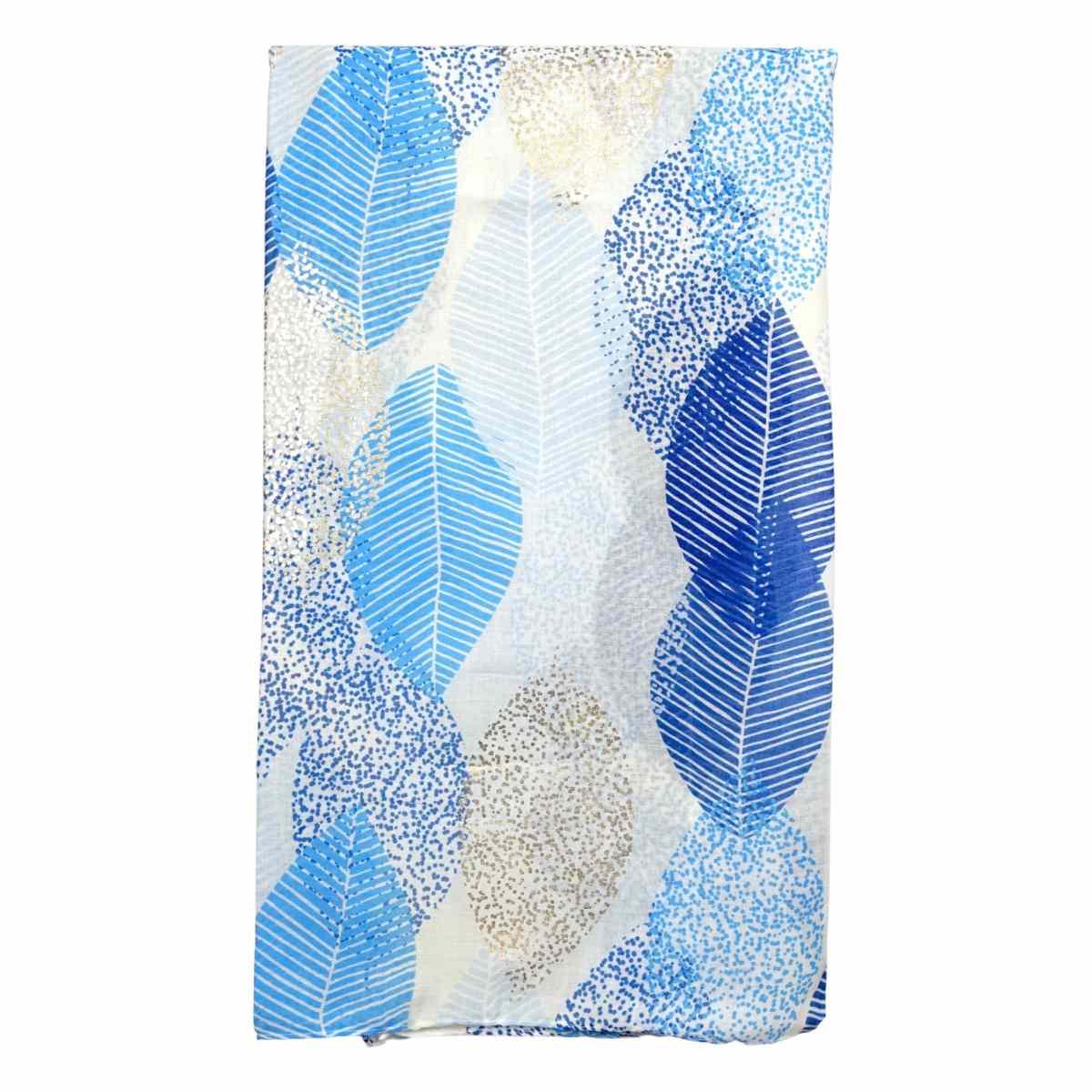 Sciarpa donna in viscosa fantasia foglie con dettagli dorat iRegina Schrecker