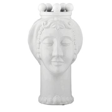 Vaso volto Frangipani bianco Villa Altachiara