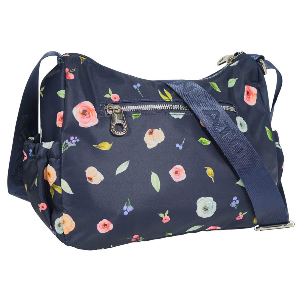 Borsa donna tracolla stampa fiori in sintetico Roncato