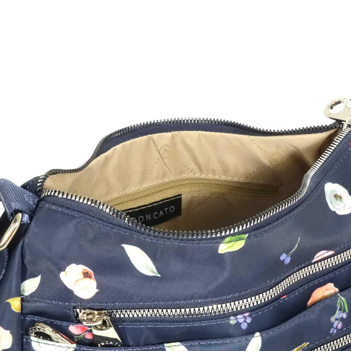 Borsa donna tracolla stampa fiori in sintetico Roncato