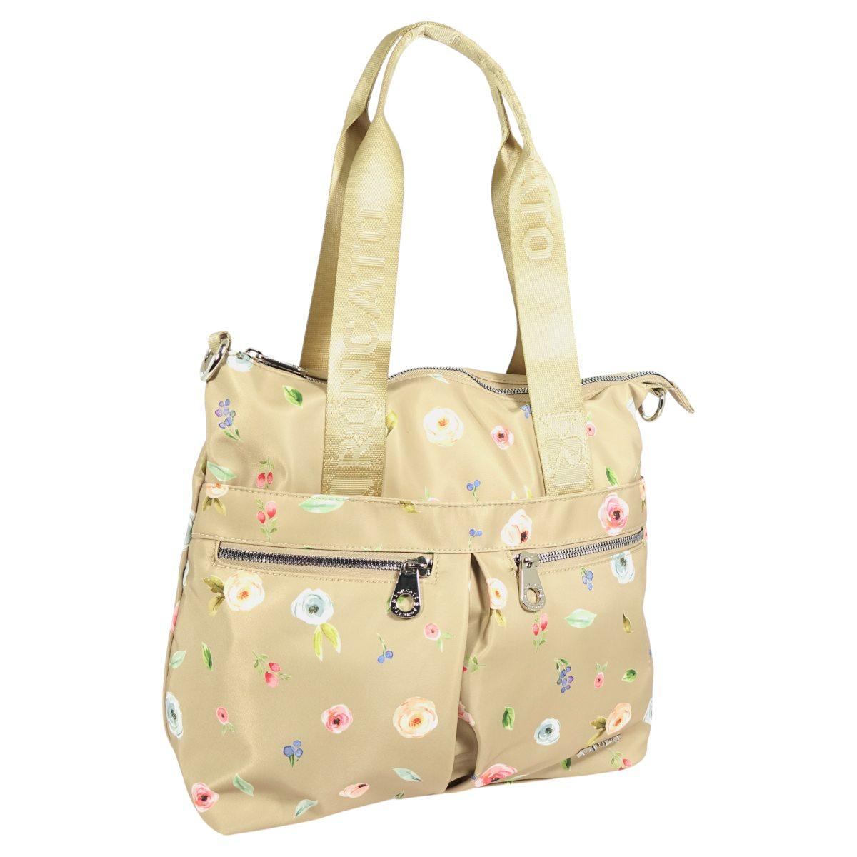 Borsa shopping donna stampa floreale in sintetico Roncato
