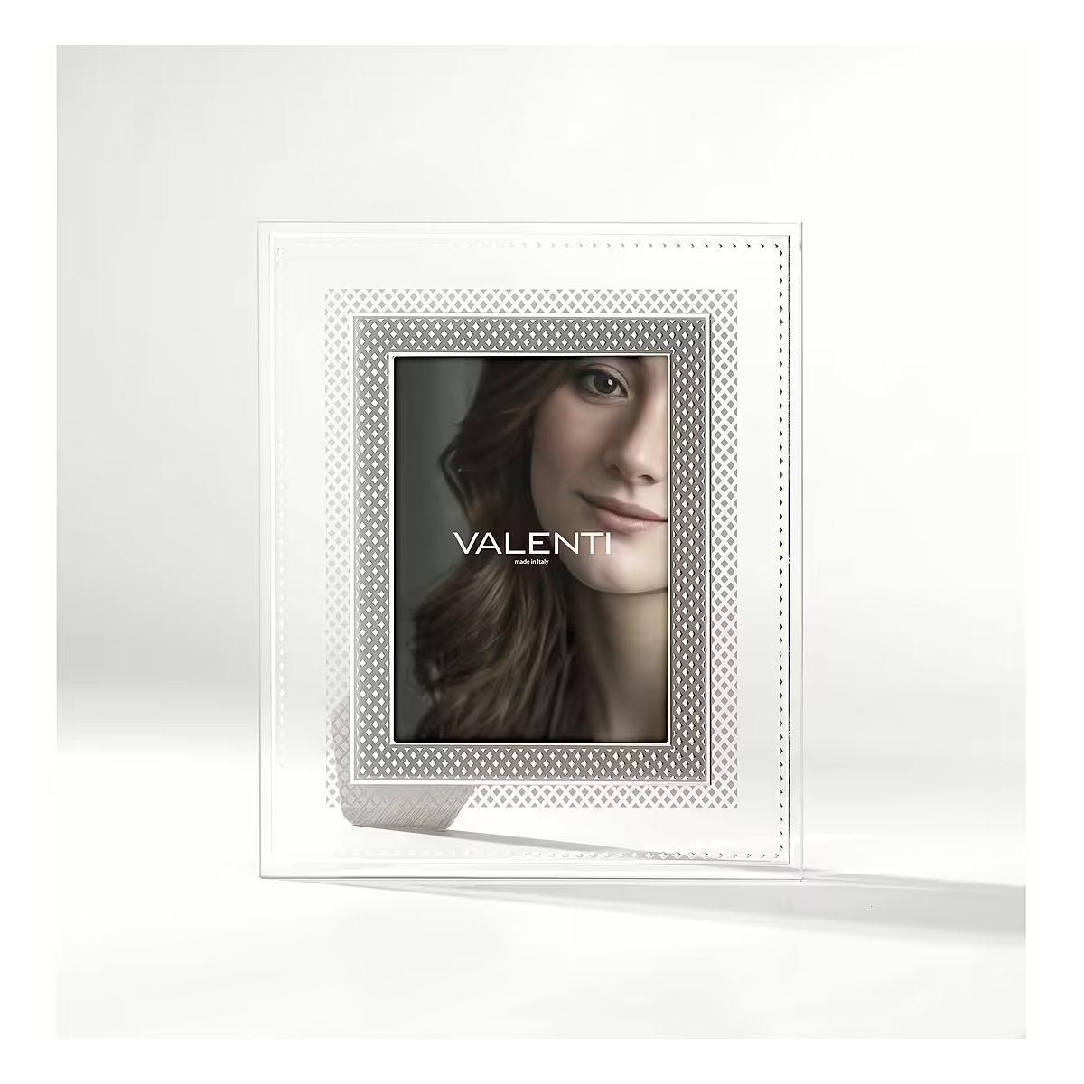 Cornice rombi argento 13x18 cm Valenti