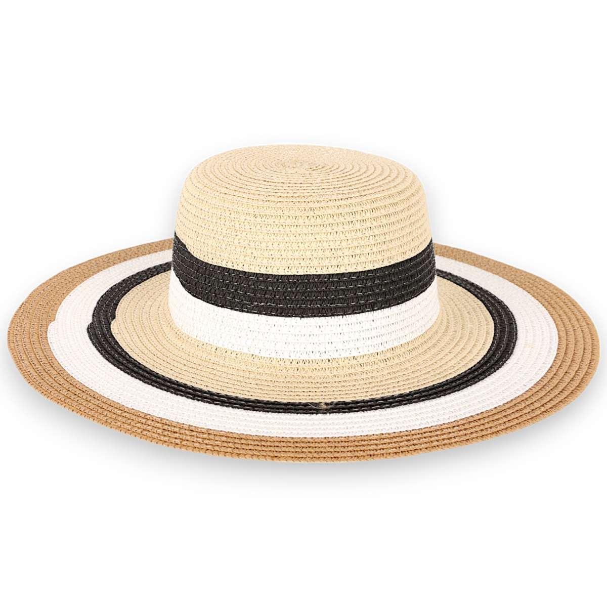 Cappello mare donna a falda larga fantasia righe Verve