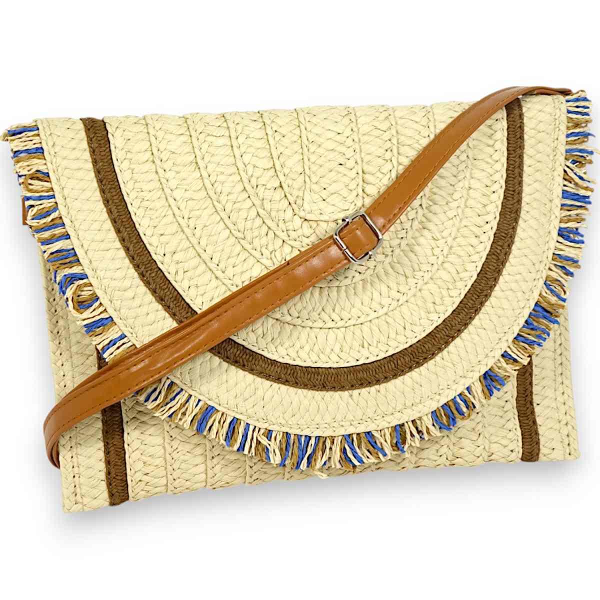 Borsa tracolla mare con patta sfrangiata Verve