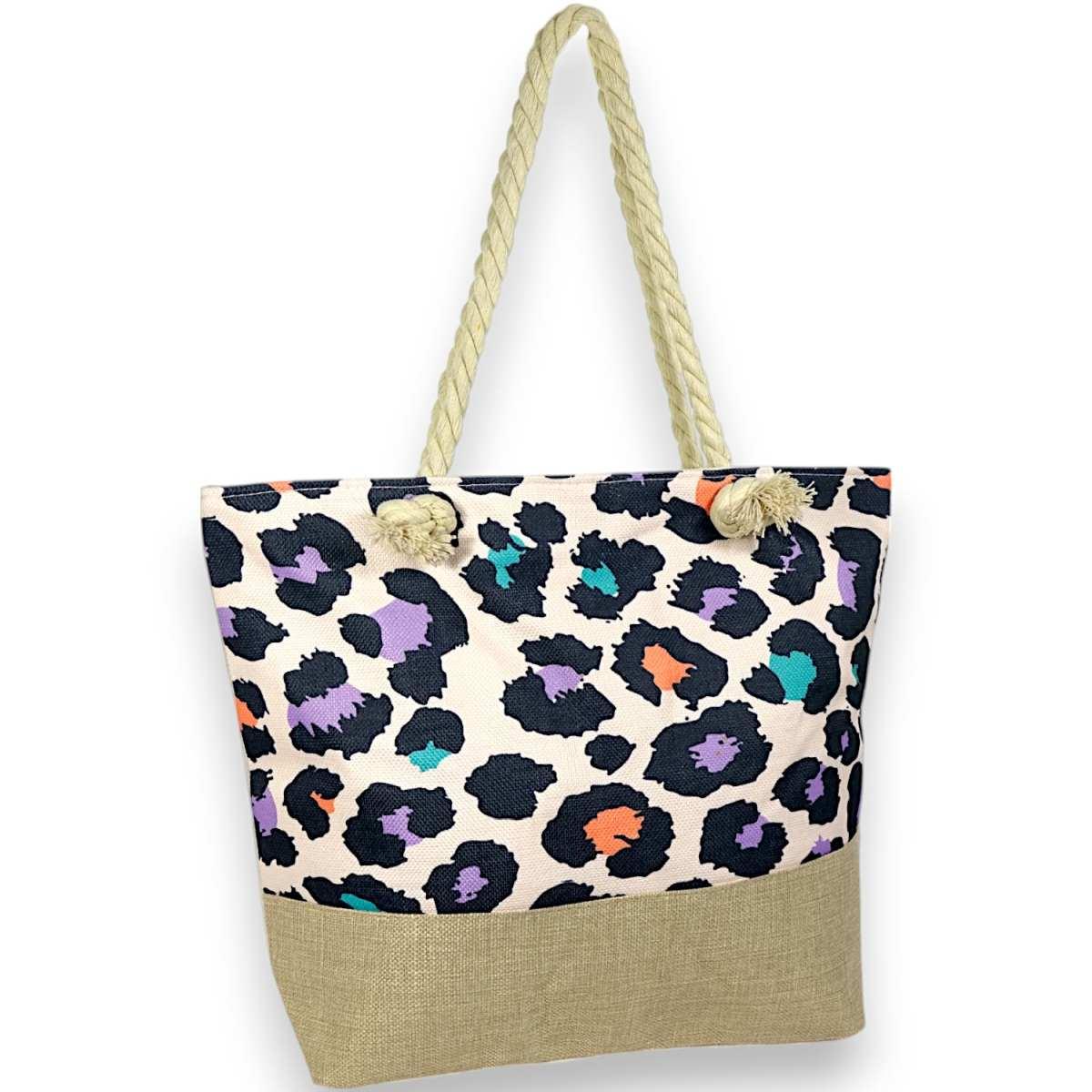 Borsa mare donna con manici in corda e cerniera Verve