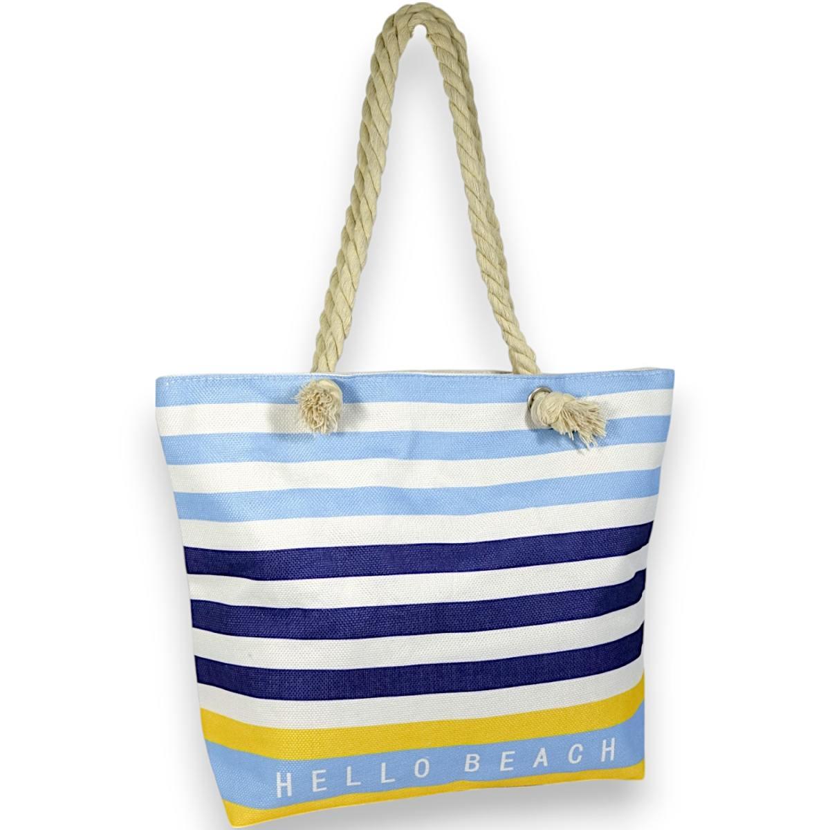 Borsa mare donna con manici in corda e cerniera Verve