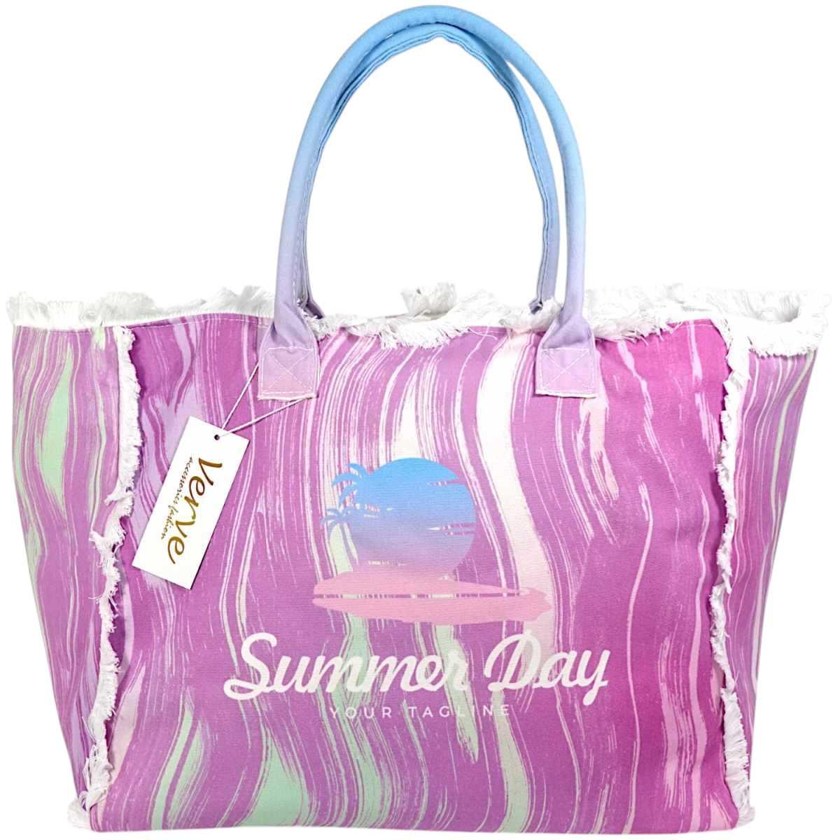 Borsa mare donna aperta e sfrangiata Verve