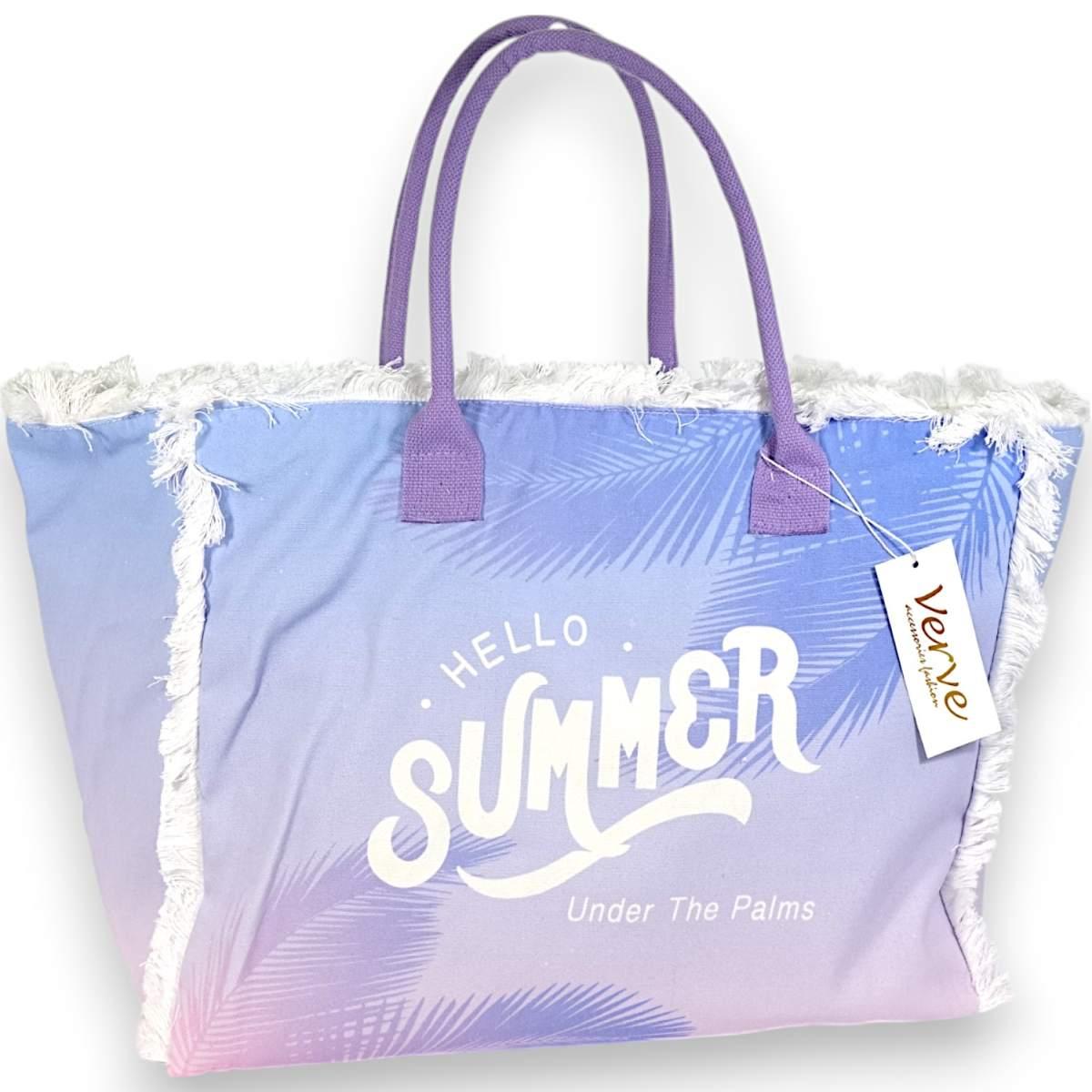Borsa mare donna aperta profili sfrangiati Verve