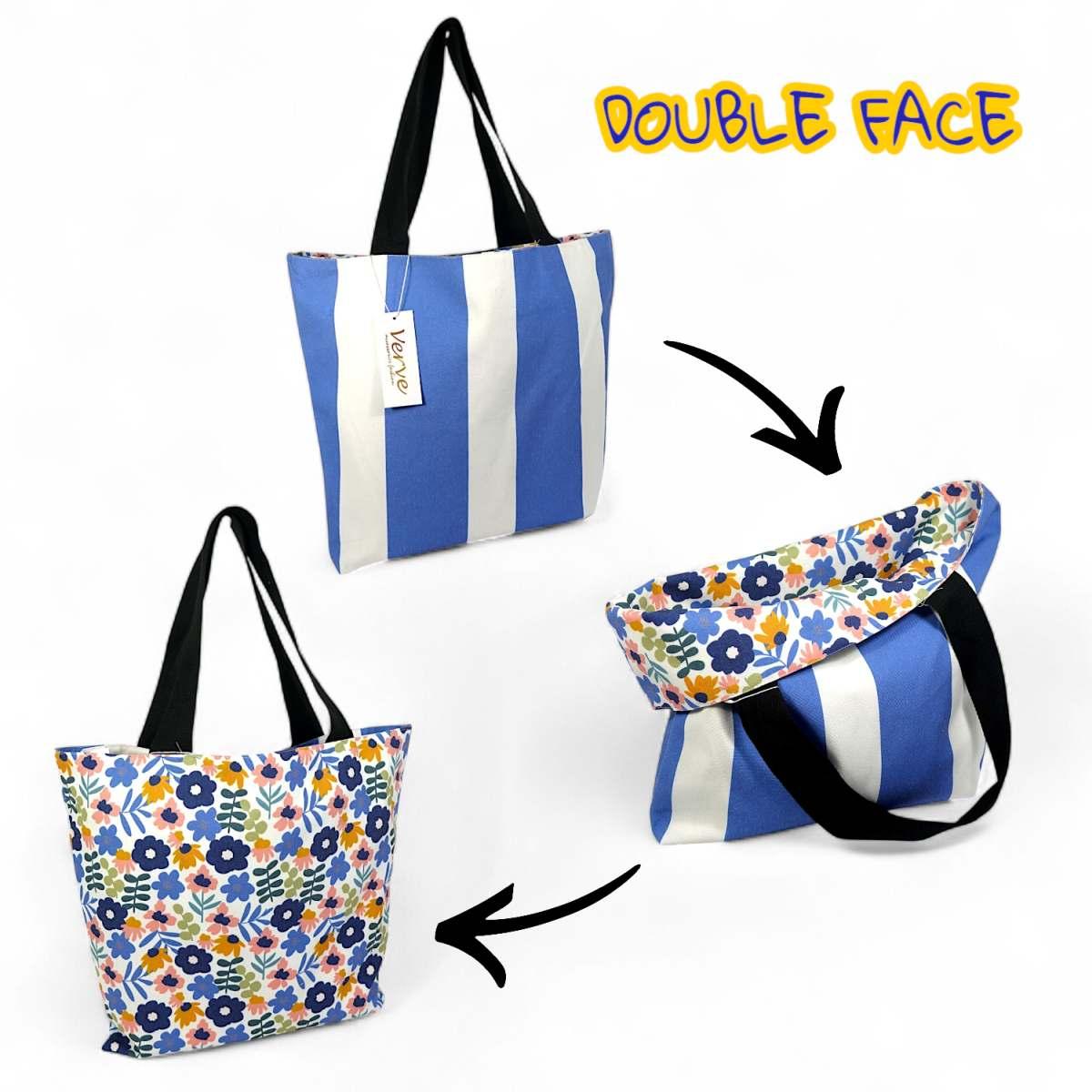 Borsa mare donna double face reversibile Verve