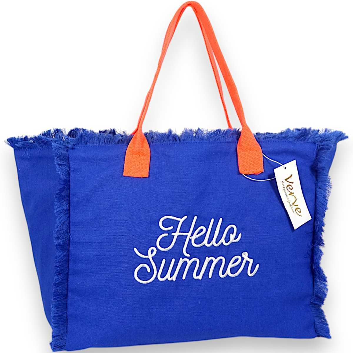 Borsa mare donna aperta profili sfrangiati Verve