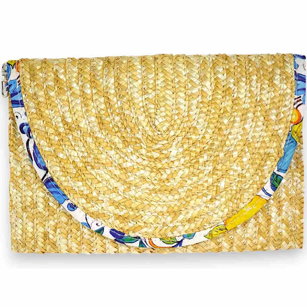 Pochette mare grande in maglia di grano con tracolla
