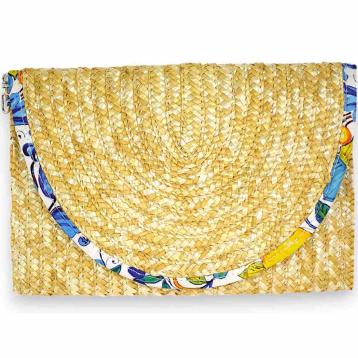 Pochette mare grande in maglia di grano con tracolla
