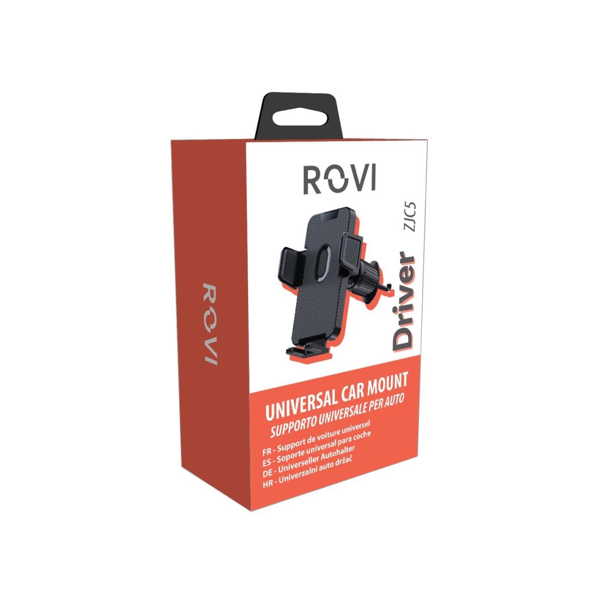 Driver supporto universale per auto con gancio nero Rovi