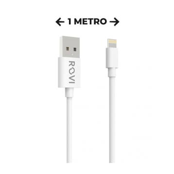 Elegant cavo SA50 bianco in PVC da USB a Lightning 1m 2A Rovi
