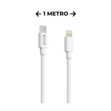 Elegant cavo SA10 bianco in PVC da Type-c a Lightning 27W 1m Rovi