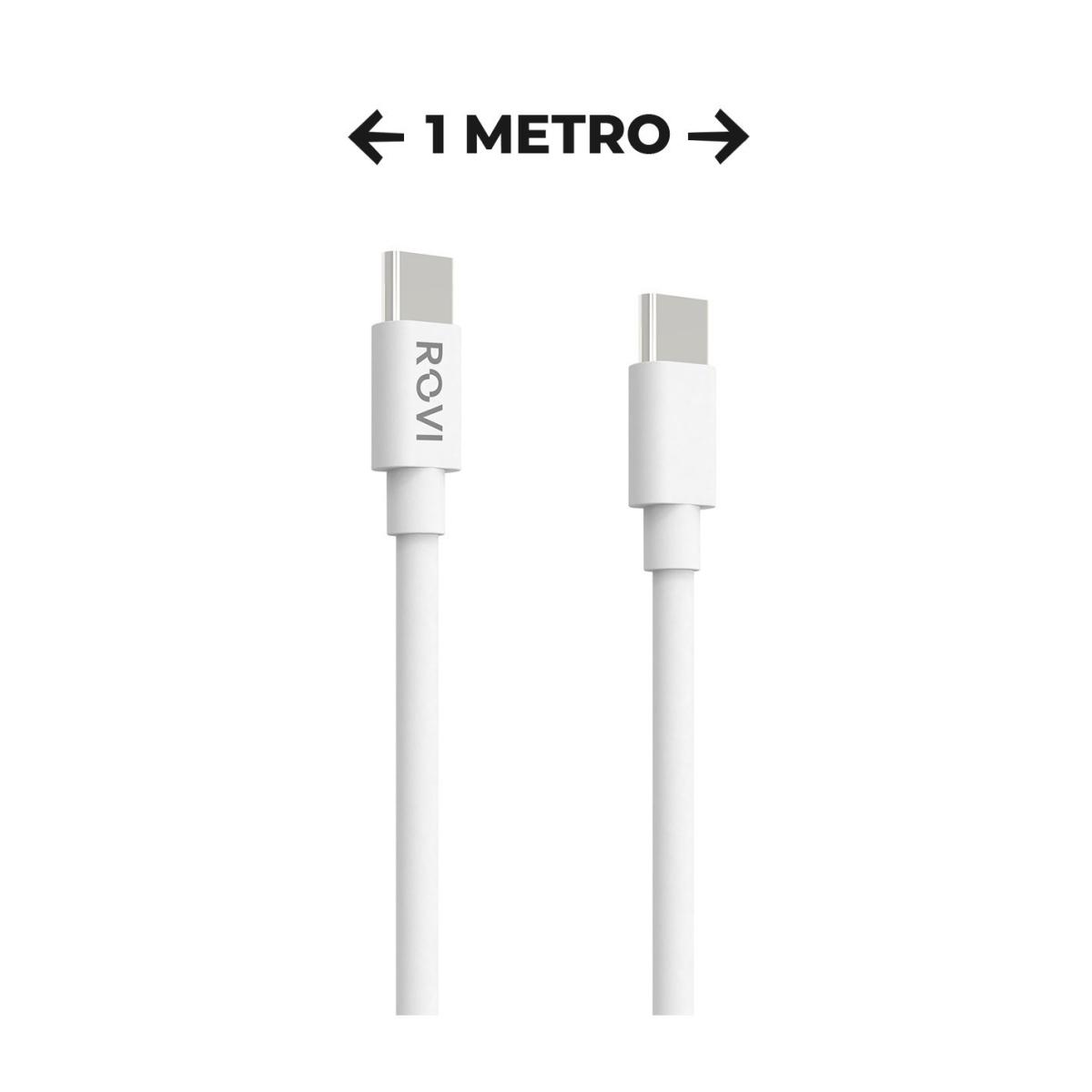 Elegant cavo SA130 bianco in PVC da Type-c a Type-c 60W 1m Rovi