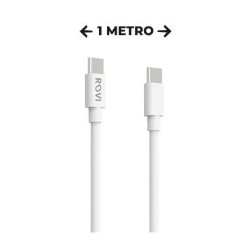 Elegant cavo SA130 bianco in PVC da Type-c a Type-c 60W 1m Rovi