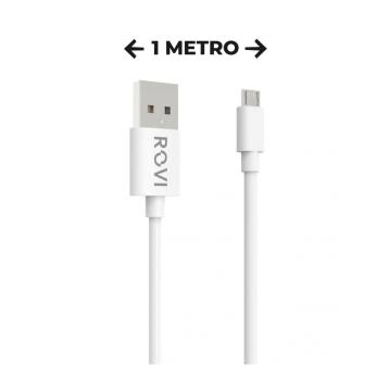 Elegant cavo SA20 bianco in PVC da USB a Micro USB 1m 2A Rovi