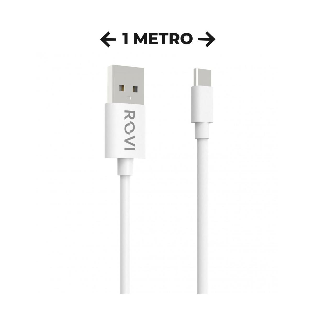 Elegant cavo SA300 bianco in PVC da USB a Type-c 1m 3A Rovi
