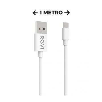 Elegant cavo SA300 bianco in PVC da USB a Type-c 1m 3A Rovi