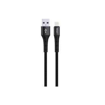 Fabric cavo SA21I nero in tessuto da USB a Lightning 1,5m 2.4A Rovi
