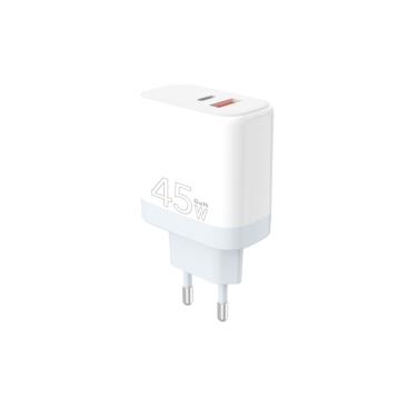 Caricatore da muro rapido ST730 GaN 1 porta USB-C e 1 USB 45W Rovi