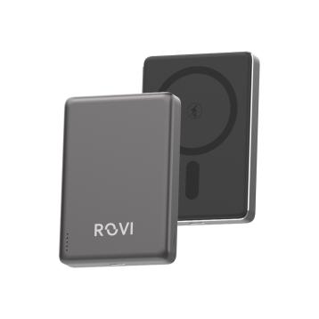 Powerbank Magsafe grigio cavo e wireless 10000 mAh Rovi