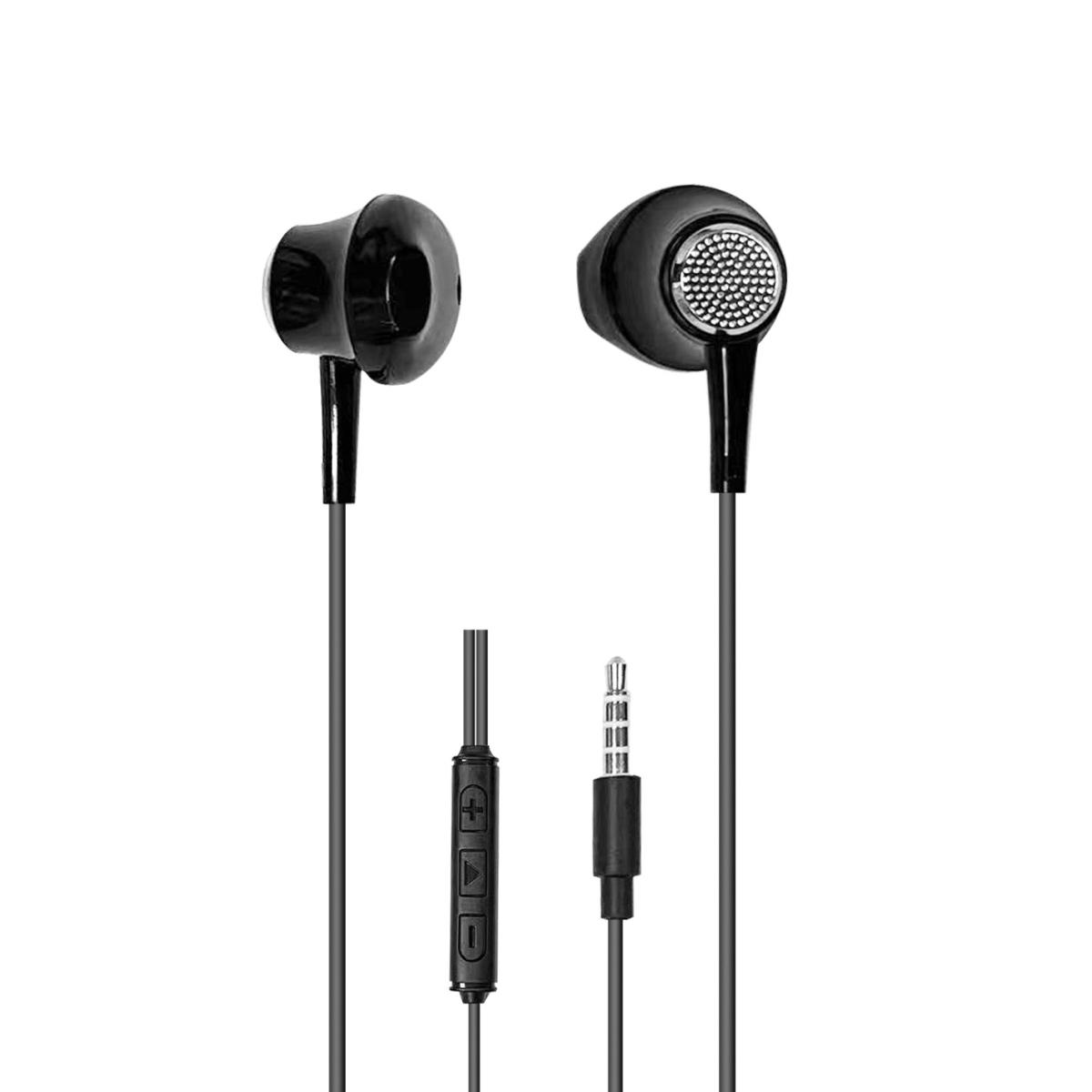 Rounds auricolari a filo connettore Jack 3,5mm nero Rovi