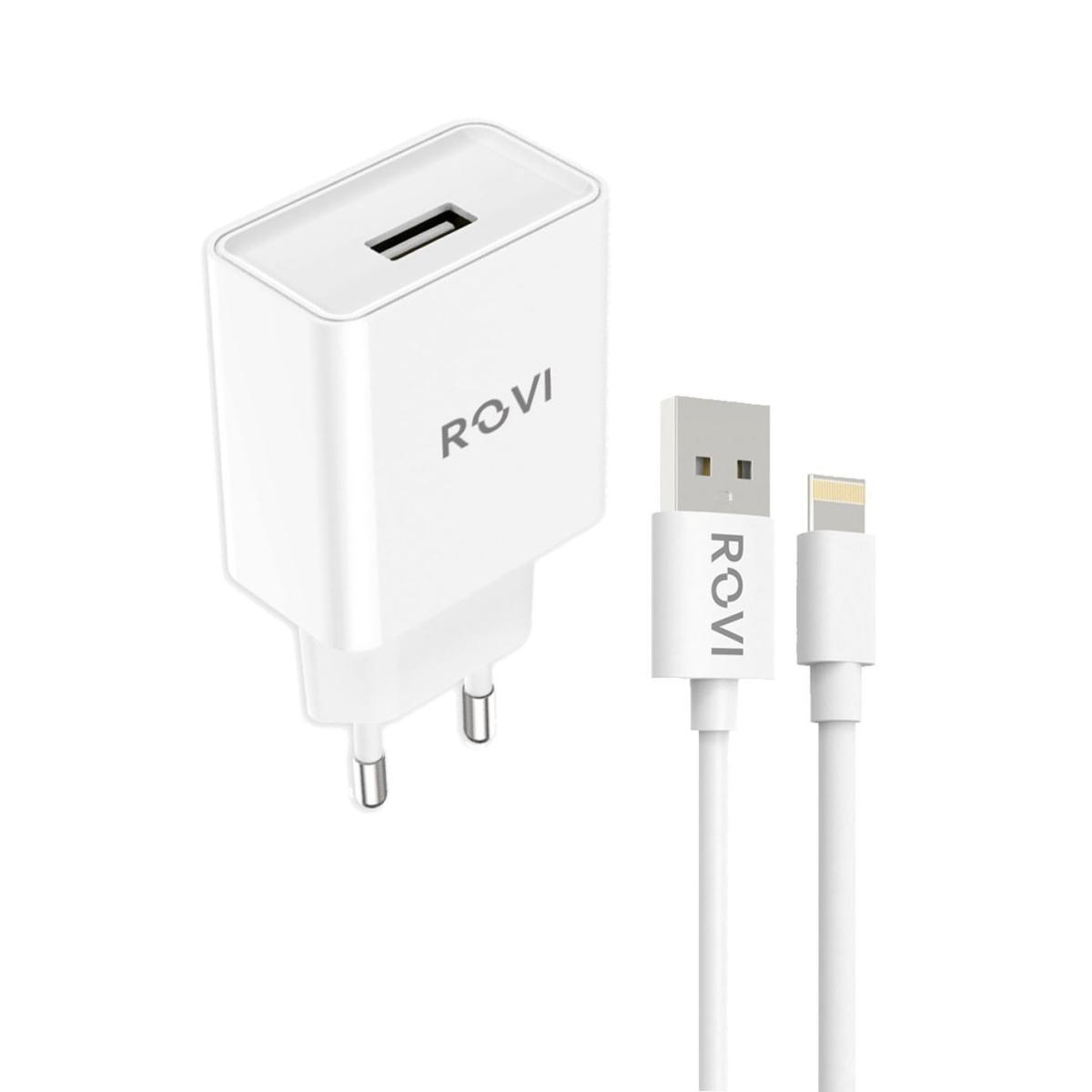 Caricabatterie da muro travel kit ST450L 1 USB con cavo Lightning Rovi