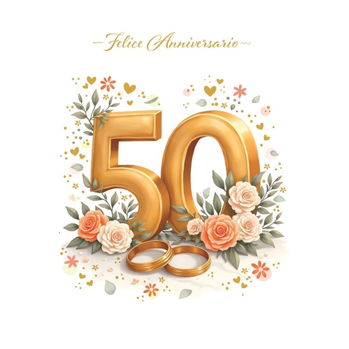 Bigliettii felice  anniversario  25 anni / 50 anni 2 soggetti