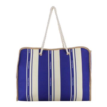 Borsa mare a righe con manici in corda Gian Marco Venturi