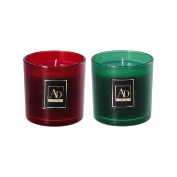 Candela profumata con vasetto in vetro d10 x h10 cm