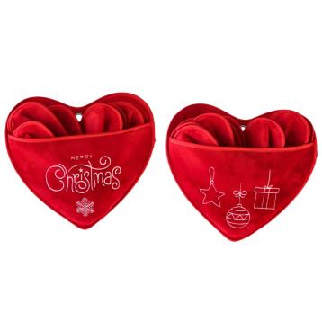 Set 5 paia pantofole in tessuto per ospiti con contenitore 38,5x34 cm