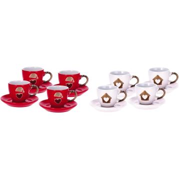 Servizio da caffè in ceramica Dock per 4 persone