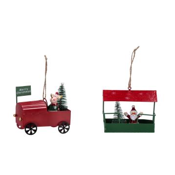 Decorazione natalizia in ferro da appendere 11x5,5x h.9 cm