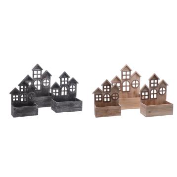 Set 3 cassette natalizie in legno