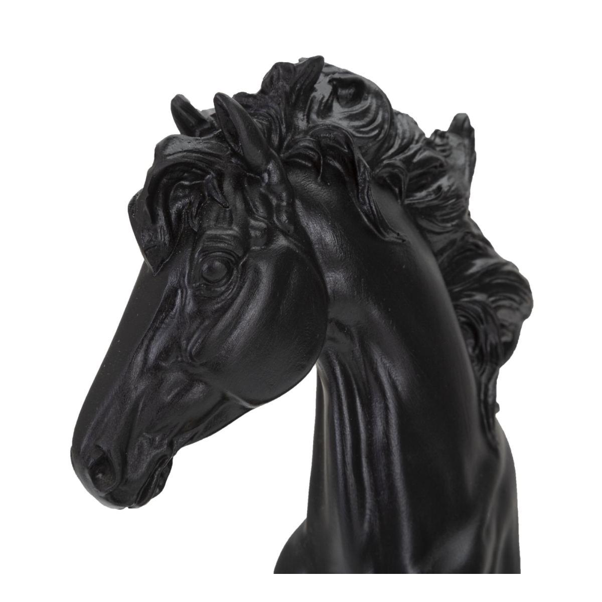 Cavallo nero e oro cm 14x11x27