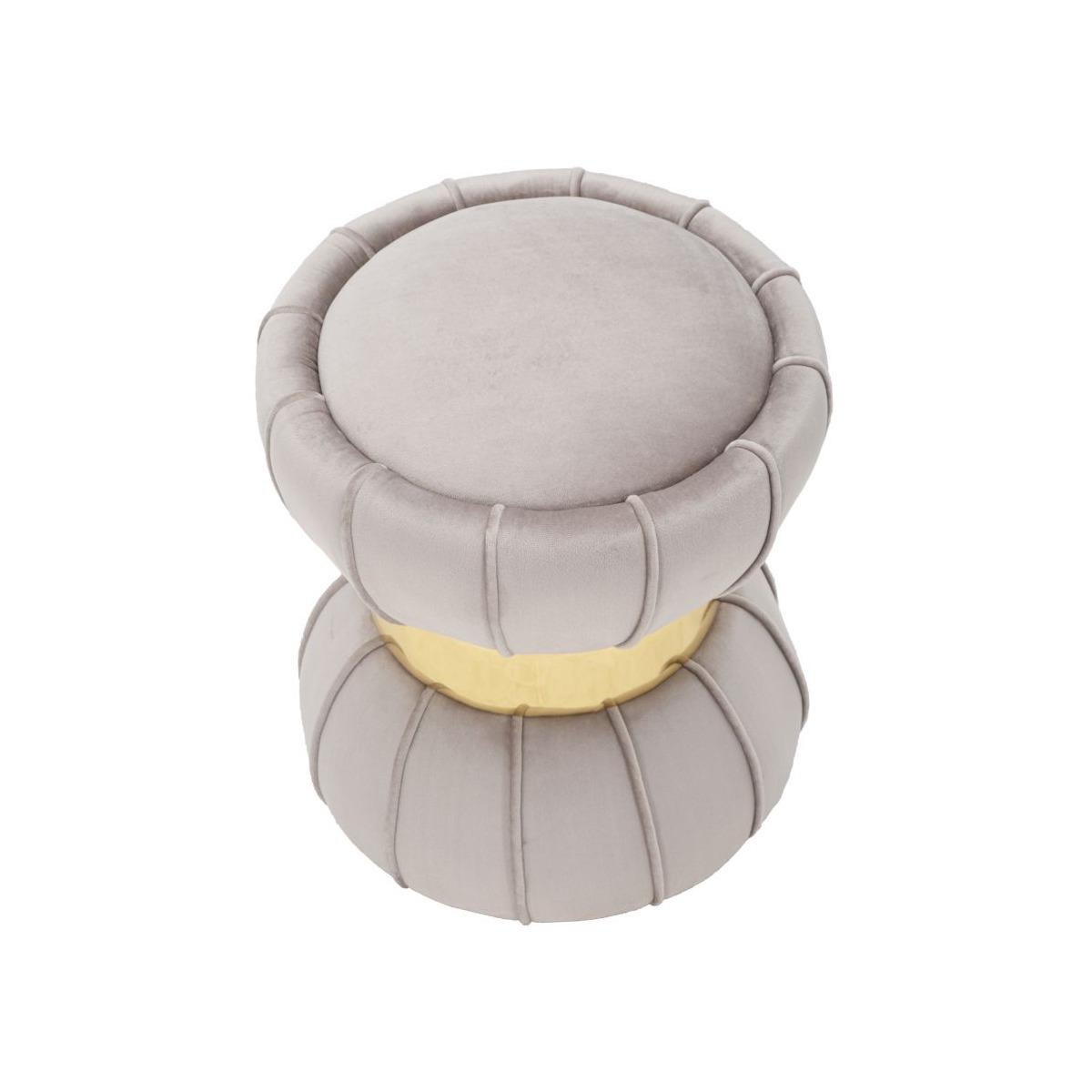 Sgabello flower grigio cm Ø 40x44