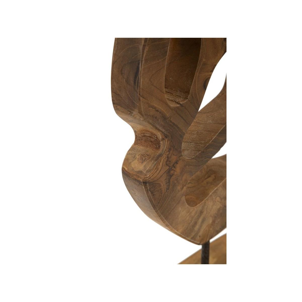 Scultura lubang in teak riciclato cm 25x10x38 (pezzi unici - non rip. in serie)