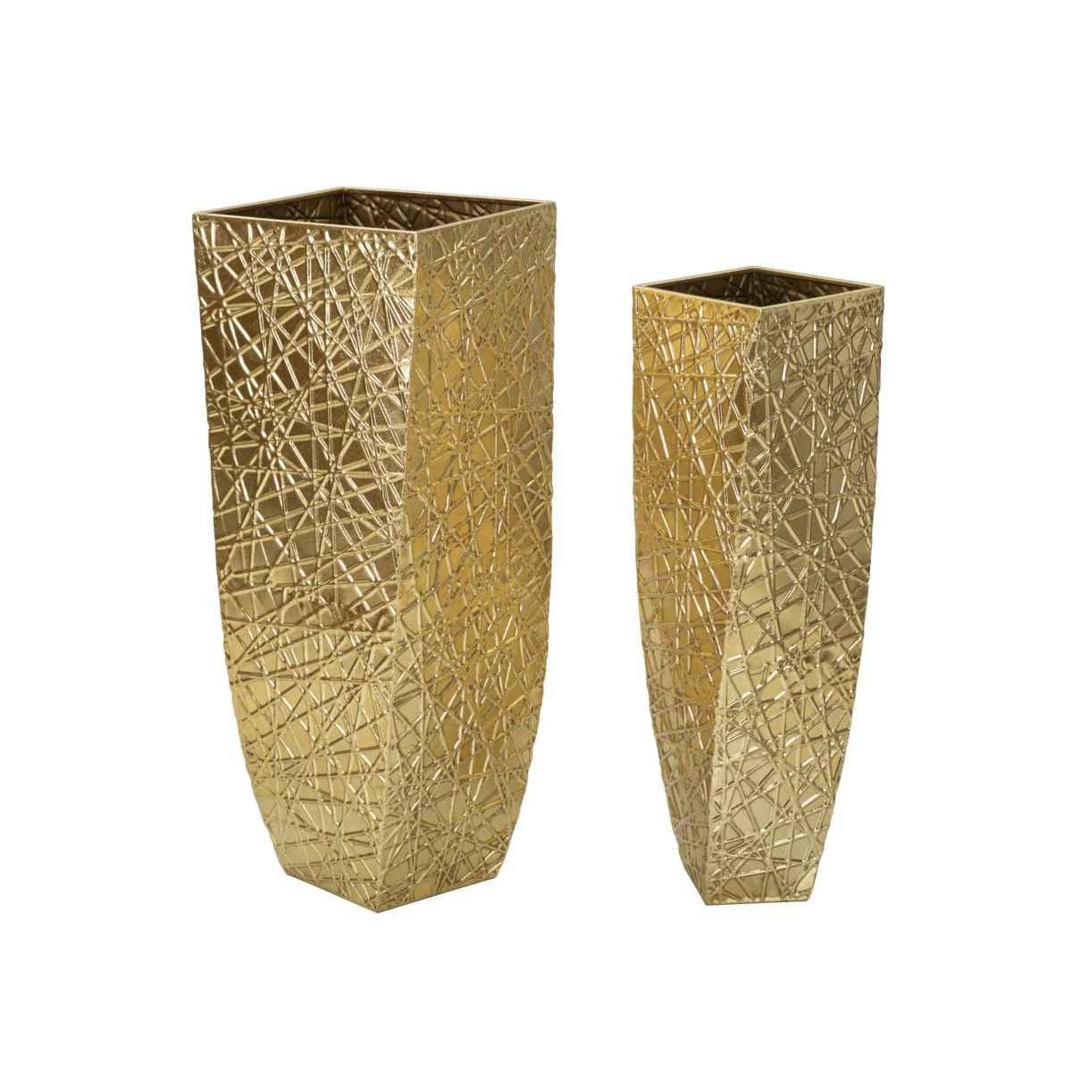 P/vasi squer coppia cm 34x34x90-25x25x78