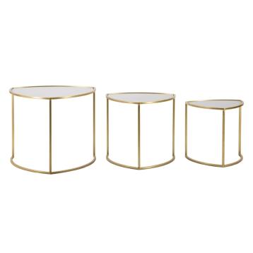 Tavolinetti da caffe' triangle set 3 pz cm Ø 60x50-50x45-40x40