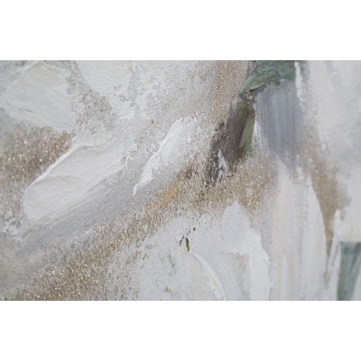 Dipinto su tela crem flower cm 80x3,7x100
